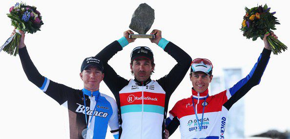 Sur le podium de Roubaix, Sep Vanmarcke prenait place aux côtés de Fabian Cancellara - Photo Blanco Pro Cycling