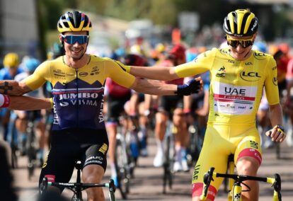 Tadej Pogacar remporte ce Tour de France et devance son compatriote Primoz Roglic. Photo : ASO/A. Broadway