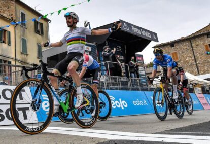 Julian Alaphilippe est déjà en grande forme, vainqueur d'étape sur le Tirreno. Photo : RCS