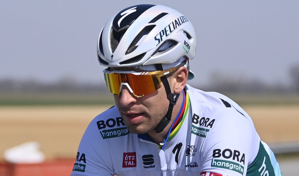 Peter Sagan a retrouvé des couleurs en arrachant une 4ème place sur la Via Roma ce samedi. Photo : RCS
